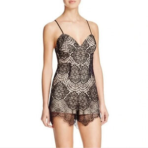 Bardot lace romper